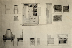 木工寝室用家具図案（出典：愛知縣商品陳列館図案資料）