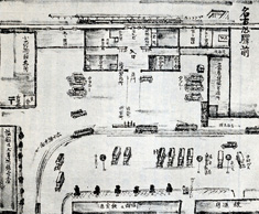 名古屋駅前交通配置図（昭和8年時点）